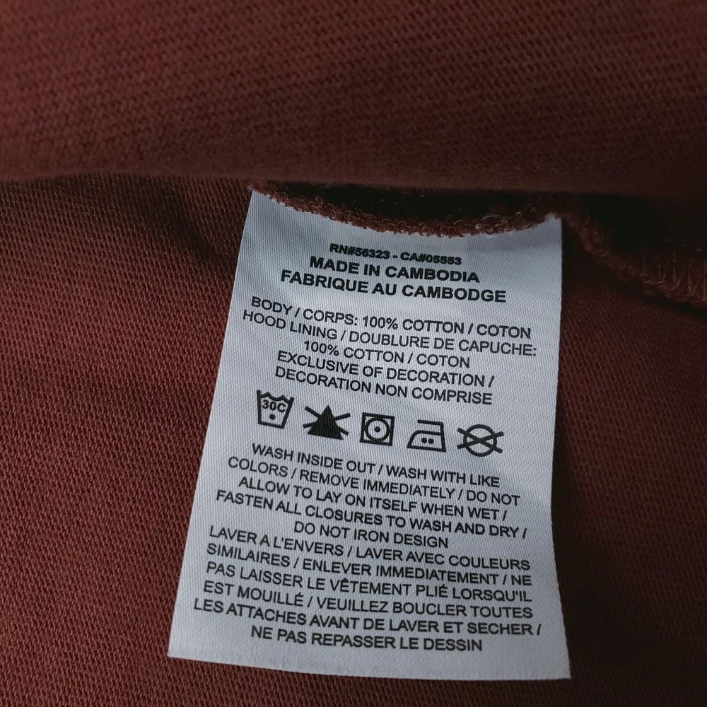 Nike Hoodie Womens Small Maroon Full Zip Sweatshirt Cropped Oversized Athleisure